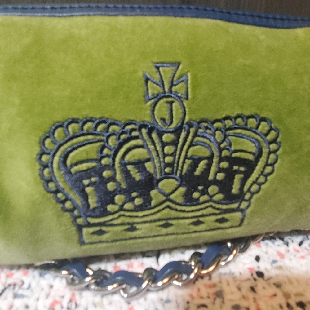 Y2k Juicy Couture Barrel Bag Lime Green Velour - Picture 6 of 13